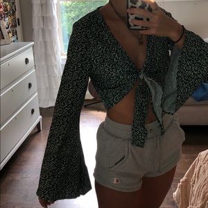 floral tie top